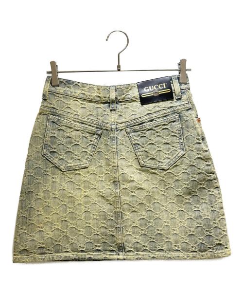 GUCCI（グッチ）GUCCI (グッチ) GGデニムスカート/678789 XDB0K スカイブルー サイズ:36の古着・服飾アイテム