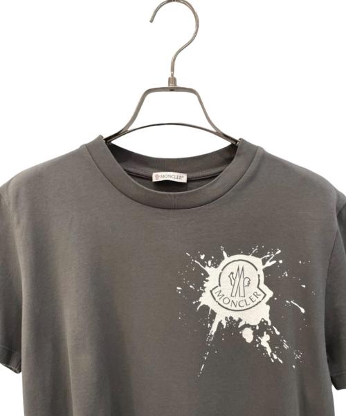 MONCLER（モンクレール）MONCLER (モンクレール) ロゴTシャツ/MAGLIA MANICHE CORTE グレー サイズ:Mの古着・服飾アイテム