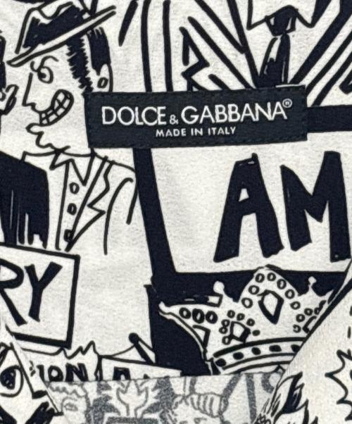 DOLCE & GABBANA（ドルチェ＆ガッバーナ）DOLCE & GABBANA (ドルチェ＆ガッバーナ) オープンカラーシャツ ホワイト サイズ:39の古着・服飾アイテム