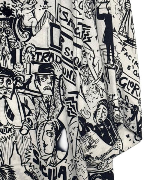 DOLCE & GABBANA（ドルチェ＆ガッバーナ）DOLCE & GABBANA (ドルチェ＆ガッバーナ) オープンカラーシャツ ホワイト サイズ:39の古着・服飾アイテム