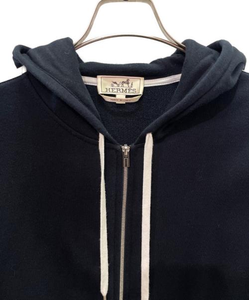 HERMES（エルメス）HERMES (エルメス) ジップパーカー ネイビー サイズ:XLの古着・服飾アイテム