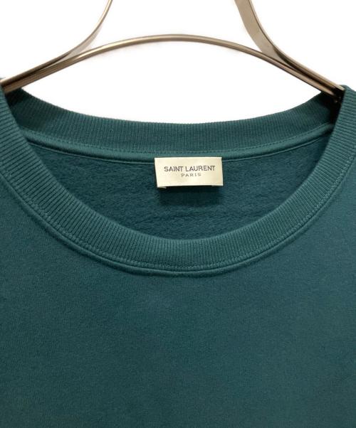 Saint Laurent Paris（サンローランパリ）Saint Laurent Paris (サンローランパリ) ロゴスウェット グリーン サイズ:XLの古着・服飾アイテム