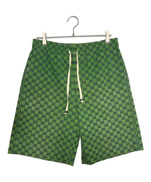 GUCCI（グッチ）GUCCI (グッチ) GGキャンバスハーフパンツ グリーン サイズ:50の古着・服飾アイテム