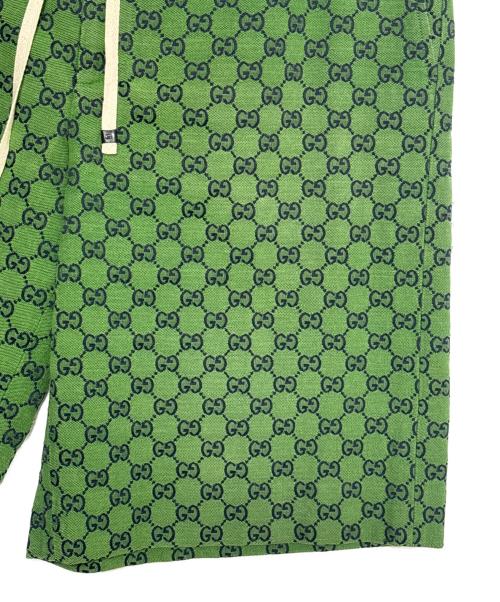 GUCCI（グッチ）GUCCI (グッチ) GGキャンバスハーフパンツ グリーン サイズ:50の古着・服飾アイテム