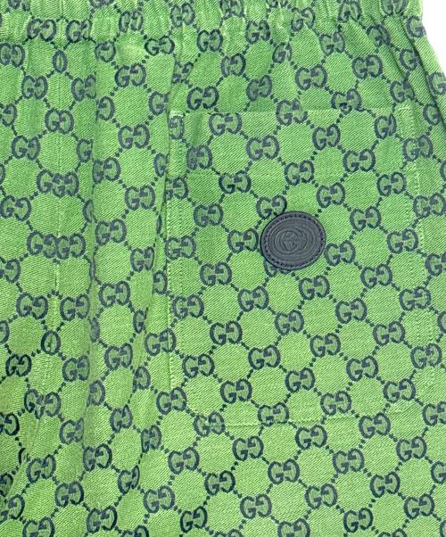 GUCCI（グッチ）GUCCI (グッチ) GGキャンバスハーフパンツ グリーン サイズ:50の古着・服飾アイテム