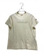 MONCLERモンクレール）の古着「Logo Embroidered Short Sleeve T-Shirt/ロゴ刺繍半袖Tシャツ/K10938C00008」｜アイボリー