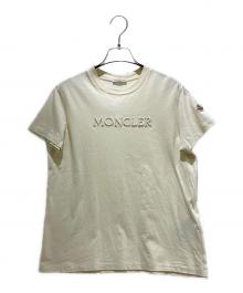 MONCLER（モンクレール）の古着「Logo Embroidered Short Sleeve T-Shirt/ロゴ刺繍半袖Tシャツ/K10938C00008」｜アイボリー