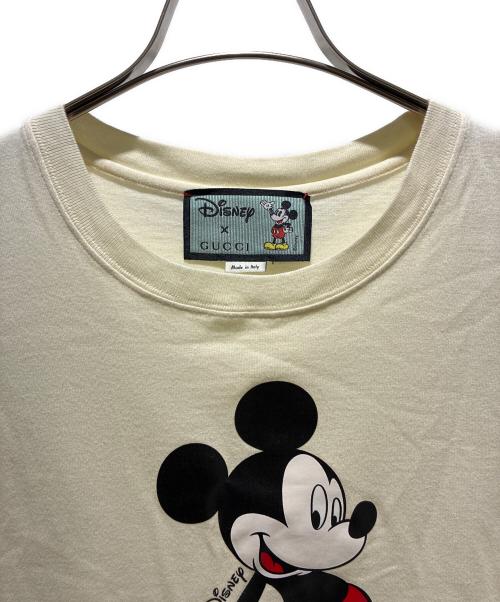 GUCCI（グッチ）GUCCI (グッチ) DISNEY (ディズニー) ロゴプリントTシャツ/565806 XJB66 アイボリー サイズ:Lの古着・服飾アイテム