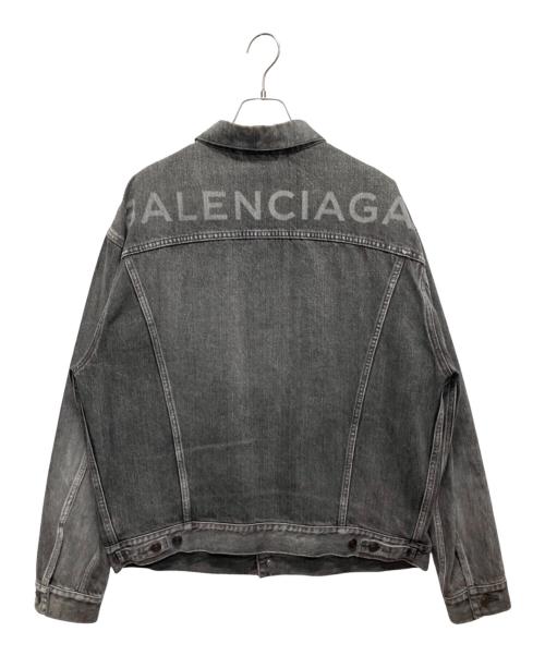 BALENCIAGA（バレンシアガ）BALENCIAGA (バレンシアガ) バックロゴデニムジャケット グレー サイズ:46の古着・服飾アイテム