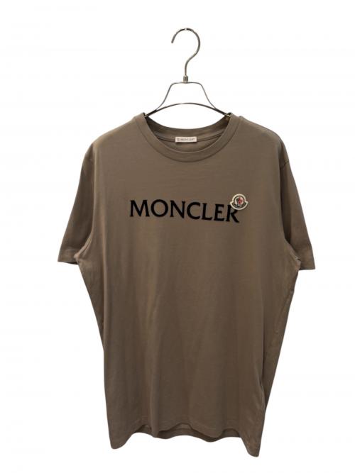 MONCLER（モンクレール）MONCLER (モンクレール) ロゴTシャツ ベージュ サイズ:Mの古着・服飾アイテム