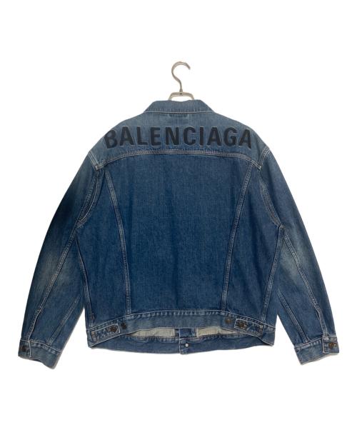 BALENCIAGA（バレンシアガ）BALENCIAGA (バレンシアガ) バックロゴデニムジャケット ブルー サイズ:48の古着・服飾アイテム