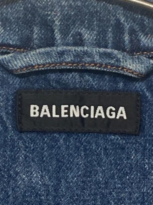 BALENCIAGA（バレンシアガ）BALENCIAGA (バレンシアガ) バックロゴデニムジャケット ブルー サイズ:48の古着・服飾アイテム