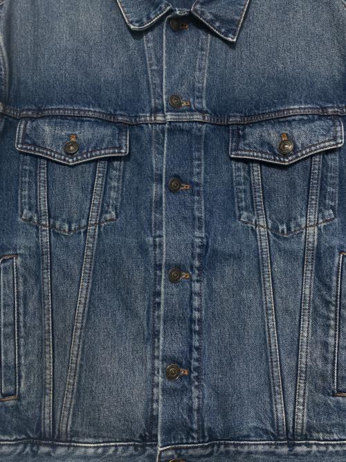 BALENCIAGA（バレンシアガ）BALENCIAGA (バレンシアガ) バックロゴデニムジャケット ブルー サイズ:48の古着・服飾アイテム