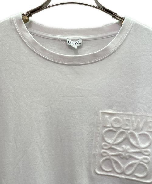 LOEWE（ロエベ）LOEWE (ロエベ) エンボスアナグラム ロゴ Tシャツ ホワイト サイズ:XLの古着・服飾アイテム