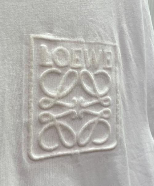 LOEWE（ロエベ）LOEWE (ロエベ) エンボスアナグラム ロゴ Tシャツ ホワイト サイズ:XLの古着・服飾アイテム