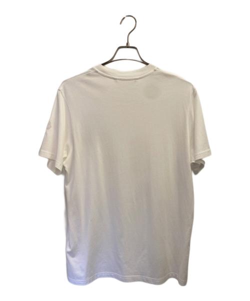 MONCLER（モンクレール）MONCLER (モンクレール) プリントロゴ コットン半袖Tシャツ ホワイト サイズ:Mの古着・服飾アイテム