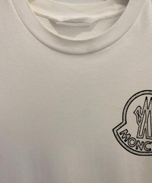 MONCLER（モンクレール）MONCLER (モンクレール) プリントロゴ コットン半袖Tシャツ ホワイト サイズ:Mの古着・服飾アイテム
