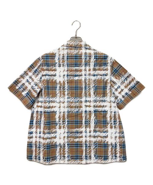 BURBERRY（バーバリー）BURBERRY (バーバリー) ノバチェックグラフィティシャツ ブラウン×ホワイト サイズ:UK10の古着・服飾アイテム