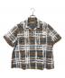 BURBERRY（バーバリー）の古着「ノバチェックグラフィティシャツ」｜ブラウン×ホワイト