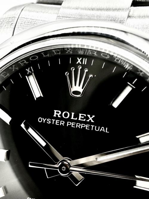 ROLEX（ロレックス）ROLEX (ロレックス) Oyster Perpetual 34 オイスターパーペチュアル 34mm Ref.14203 ブライトブラック文字盤  ブライトブラック文字盤 サイズ:34mm/18.0cmの古着・服飾アイテム