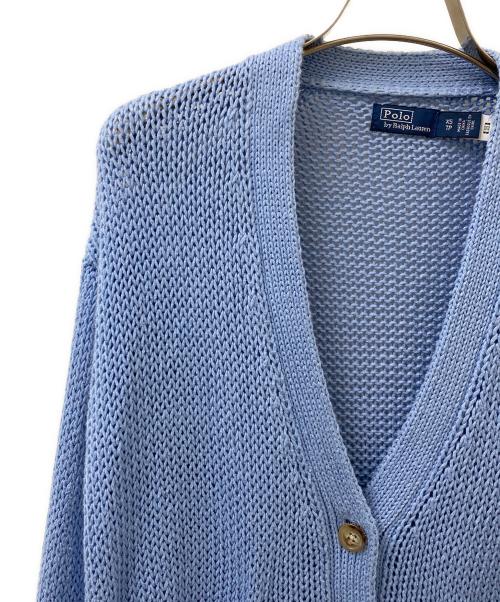 POLO RALPH LAUREN（ポロ・ラルフローレン）POLO RALPH LAUREN (ポロ・ラルフローレン) ローゲージカーディガン スカイブルー サイズ:XSの古着・服飾アイテム