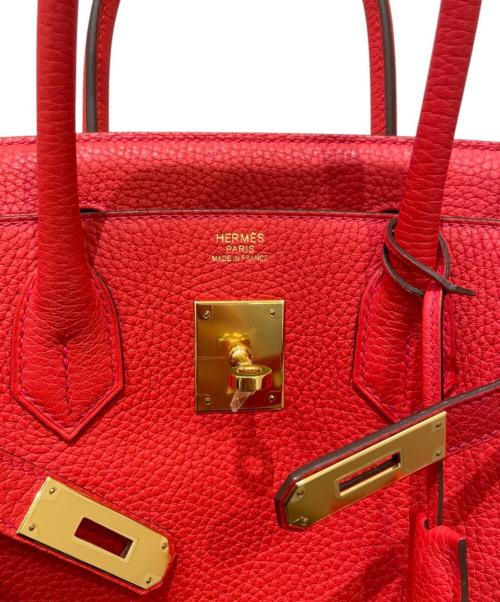 HERMES（エルメス）HERMES (エルメス) Birkin 30/バーキン30/トリヨンノビーヨ/レッド系/ゴールド金具/X刻印:2016年 レッド系 サイズ:30の古着・服飾アイテム
