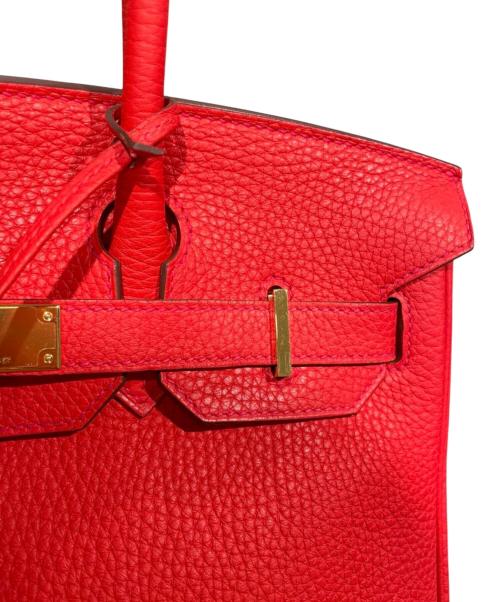 HERMES（エルメス）HERMES (エルメス) Birkin 30/バーキン30/トリヨンノビーヨ/レッド系/ゴールド金具/X刻印:2016年 レッド系 サイズ:30の古着・服飾アイテム