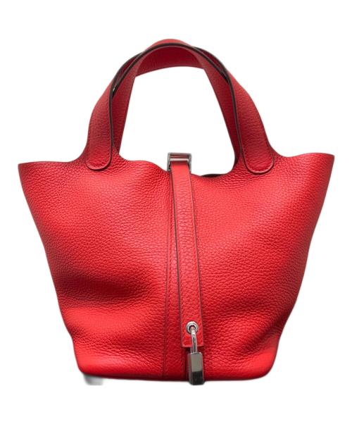 HERMES（エルメス）HERMES (エルメス) ピコタンロックPM/シルバー金具/トリヨンクレマンス/ルージュクー/Y刻印/2020年 ルージュクー サイズ:PMの古着・服飾アイテム