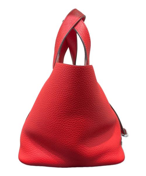 HERMES（エルメス）HERMES (エルメス) ピコタンロックPM/シルバー金具/トリヨンクレマンス/ルージュクー/Y刻印/2020年 ルージュクー サイズ:PMの古着・服飾アイテム