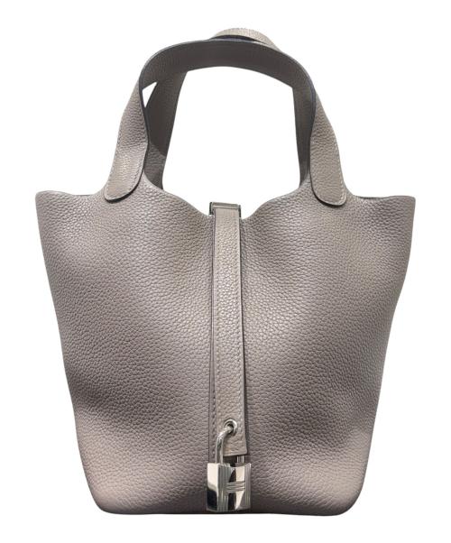 HERMES（エルメス）HERMES (エルメス) ピコタンロックPM/シルバー金具/トリヨンモーリス/グリアスファルト/C刻印/2018年 グリアスファルト サイズ:PMの古着・服飾アイテム