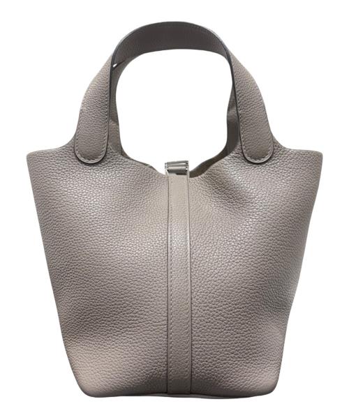 HERMES（エルメス）HERMES (エルメス) ピコタンロックPM/シルバー金具/トリヨンモーリス/グリアスファルト/C刻印/2018年 グリアスファルト サイズ:PMの古着・服飾アイテム