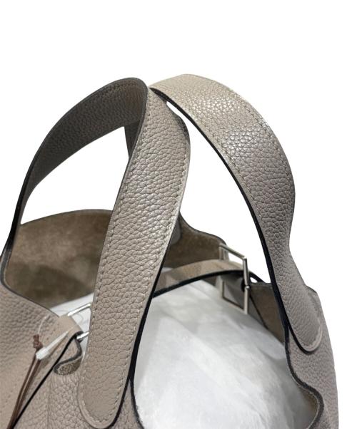 HERMES（エルメス）HERMES (エルメス) ピコタンロックPM/シルバー金具/トリヨンモーリス/グリアスファルト/C刻印/2018年 グリアスファルト サイズ:PMの古着・服飾アイテム