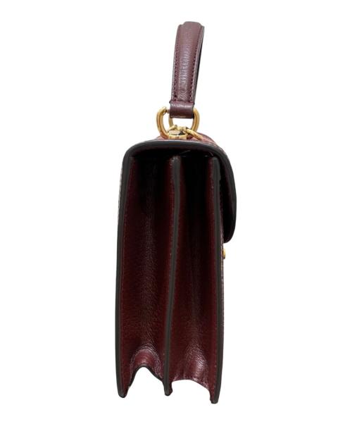 GUCCI（グッチ）GUCCI (グッチ) 〔オフィディア〕ミディアム トップハンドルバッグ レッド サイズ:ミディアム/Mの古着・服飾アイテム