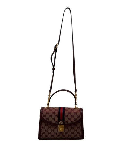 GUCCI（グッチ）GUCCI (グッチ) 〔オフィディア〕ミディアム トップハンドルバッグ レッド サイズ:ミディアム/Mの古着・服飾アイテム