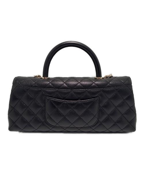 CHANEL（シャネル）CHANEL (シャネル) マキシハンドルトップフラップバッグ/2WAYショルダーバッグ ブラックの古着・服飾アイテム