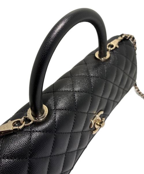 CHANEL（シャネル）CHANEL (シャネル) マキシハンドルトップフラップバッグ/2WAYショルダーバッグ ブラックの古着・服飾アイテム