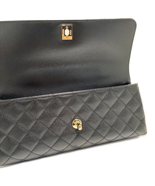 CHANEL（シャネル）CHANEL (シャネル) マキシハンドルトップフラップバッグ/2WAYショルダーバッグ ブラックの古着・服飾アイテム
