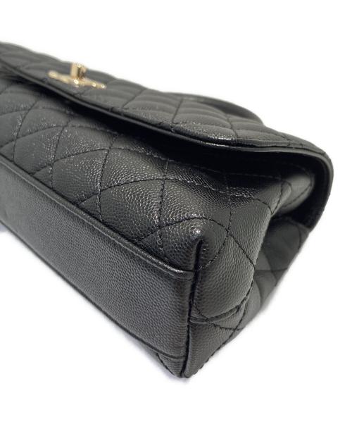 CHANEL（シャネル）CHANEL (シャネル) マキシハンドルトップフラップバッグ/2WAYショルダーバッグ ブラックの古着・服飾アイテム