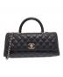 CHANEL（シャネル）の古着「マキシハンドルトップフラップバッグ/2WAYショルダーバッグ」｜ブラック