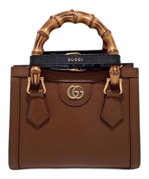 GUCCI（グッチ）GUCCI (グッチ) Gucci Diana Small Tote Bag/〔グッチ ダイアナ〕スモール トートバッグ/702732 ブラウンの古着・服飾アイテム