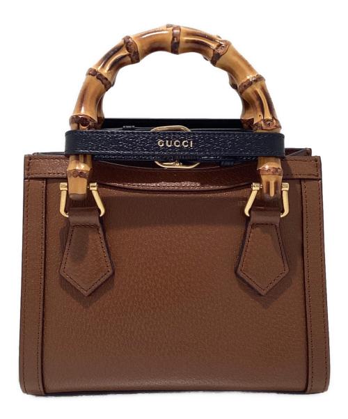 GUCCI（グッチ）GUCCI (グッチ) Gucci Diana Small Tote Bag/〔グッチ ダイアナ〕スモール トートバッグ/702732 ブラウンの古着・服飾アイテム