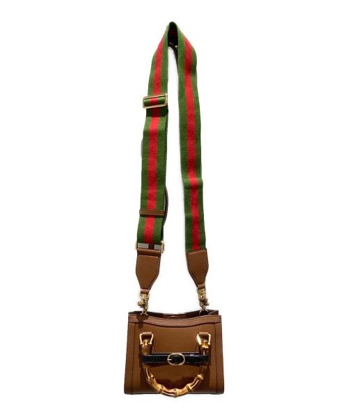 GUCCI（グッチ）GUCCI (グッチ) Gucci Diana Small Tote Bag/〔グッチ ダイアナ〕スモール トートバッグ/702732 ブラウンの古着・服飾アイテム