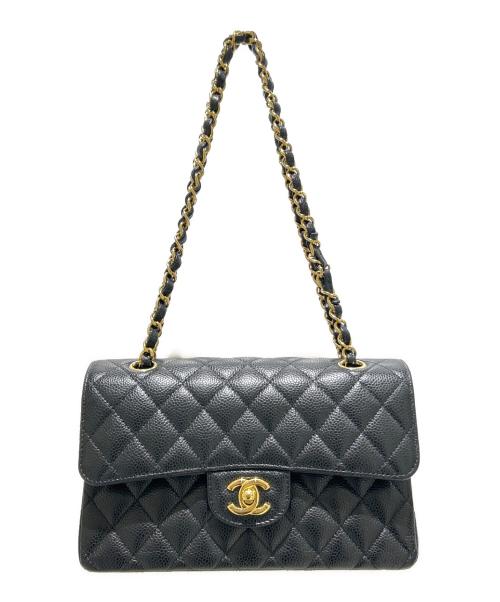 CHANEL（シャネル）CHANEL (シャネル) Matelassé 23 Double Flap Chain Shoulder Bag/マトラッセ23 Wフラップ チェーンショルダーバッグ ブラック サイズ:23の古着・服飾アイテム