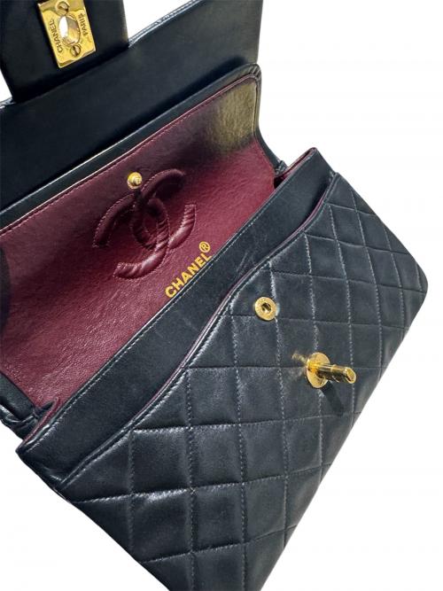CHANEL（シャネル）CHANEL (シャネル) CHANEL/マトラッセ23/Wフラップチェーンショルダーバッグ ブラック×ゴールド サイズ:23の古着・服飾アイテム