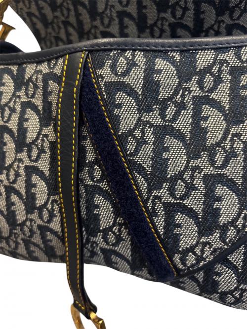 Christian Dior（クリスチャン ディオール）Christian Dior (クリスチャン ディオール) Double Saddle Bag /ダブルサドルバッグ ネイビーの古着・服飾アイテム
