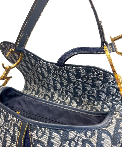 Christian Dior（クリスチャン ディオール）Christian Dior (クリスチャン ディオール) Double Saddle Bag /ダブルサドルバッグ ネイビーの古着・服飾アイテム