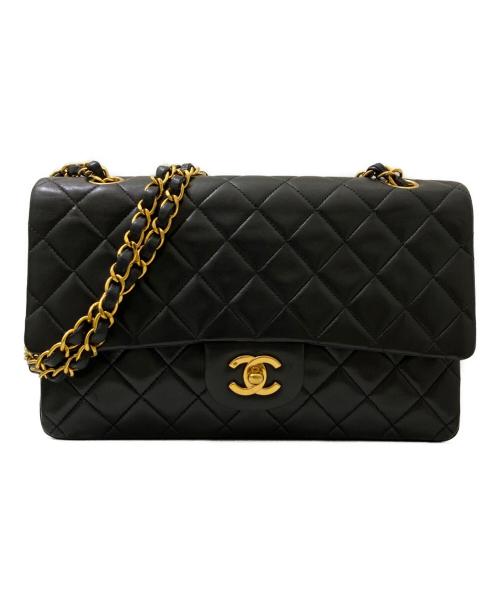 CHANEL（シャネル）CHANEL (シャネル) Wフラップチェーンショルダーバッグ ブラックの古着・服飾アイテム