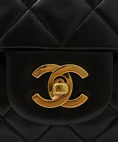 CHANEL（シャネル）CHANEL (シャネル) Wフラップチェーンショルダーバッグ ブラックの古着・服飾アイテム