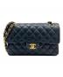 CHANEL（シャネル）の古着「Matelassé 23 Double Flap Chain Shoulder Bag/マトラッセ23 Wフラップチェーンショルダーバッグ」｜ブラック