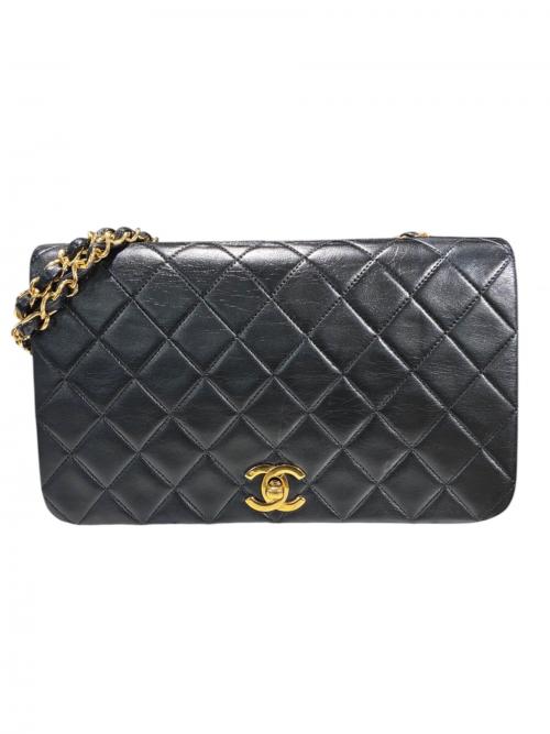 CHANEL（シャネル）CHANEL (シャネル) マトラッセ ブラック×ゴールド サイズ:23の古着・服飾アイテム